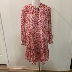 J. Crew Long Sleeve Floral Midi Dress Size XXS
